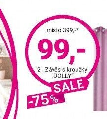 Závěs s kroužky DOLLY