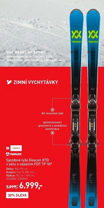 Sjezdové lyže Völkl Deacon XTD v setu s vázáním FDT TP 10