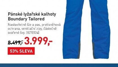 Pánská lyžařské kalhoty Boundary Tailored