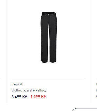 Icepeak Vlotho, lyžařské kalhoty