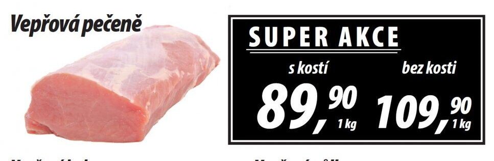 Vepřová pečeně s kostí - ZEMAN maso - uzeniny aktualniletaky.eu