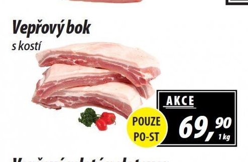 Vepřový bok s kostí - ZEMAN maso - uzeniny aktualniletaky.eu