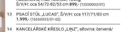 PSACÍ STŮL „LUCAS“