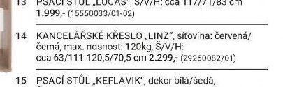 KANCELÁŘSKÁ KŘESLO „LINZ“