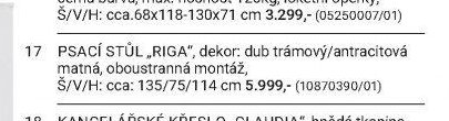 PSACÍ STŮL „RIGA“