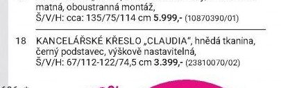 KANCELÁŘSKÁ KŘESLO „CLAUDIA“