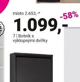 Botník s výklopnými dvířky