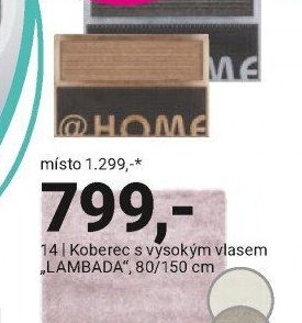 Koberec s vysokým vlasem „LAMBADA“, 80/150 cm