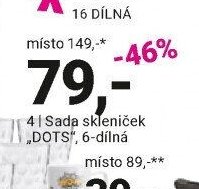 Sada skleniček DOTS, 6-dílná