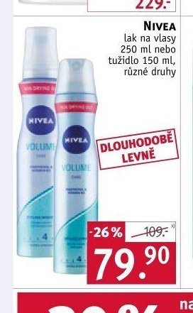 NIVEA lak na vlasy 250 ml nebo tužidlo 150 ml