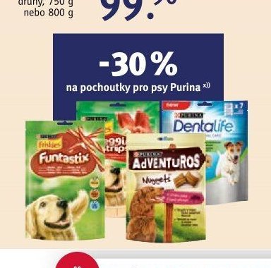 Pochoutky pro psy Purina (Funtastix, Dentalife, Adventuros)