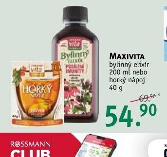 MAXIVITA bylinný elixír nebo horký nápoj