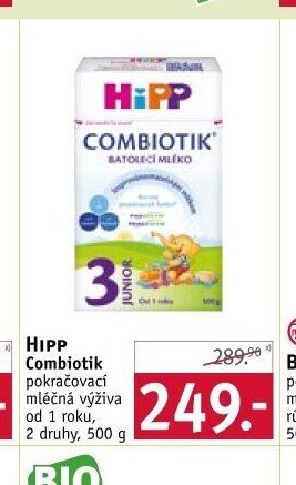Hipp Combiotik pokračovací mléčná výživa od 1 roku, 2 druhy, 500 g