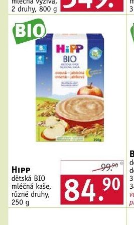 Hipp dětská BIO mléčná kaše, různé druhy, 250 g