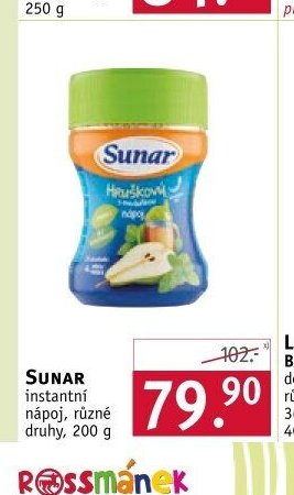 Sunar instantní nápoj, různé druhy, 200 g