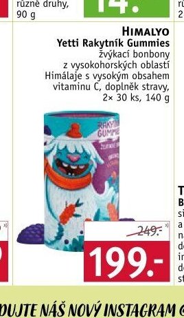 Himalyo Yetti Rakytník Gummies, 2x 30 ks, 140 g