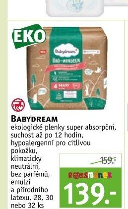 Babydream ekologické plenky