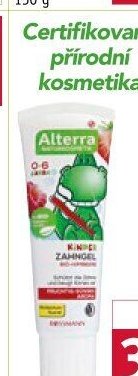 Alterra dětský zubní gel s příchutí BIO jahody, 75 ml