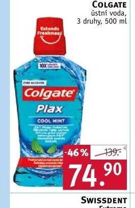 COLGATE ústní voda, 3 druhy, 500 ml