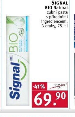 SIGNAL BIO Natural zubní pasta s přírodními ingrediencemi, 3 druhy, 75 ml