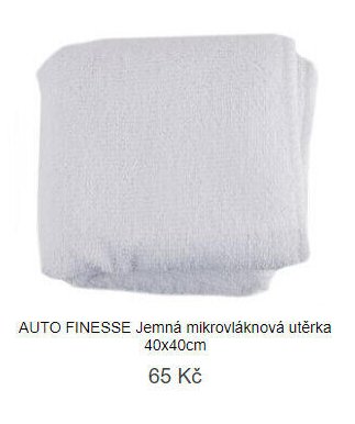 AUTO FINESSE Jemná mikrovláknová utěrka 40x40cm