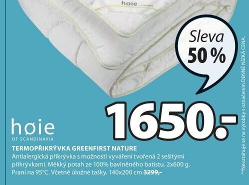 TERMOPŘIKRÝVKA GREENFIRST NATURE