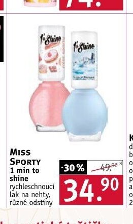 MISS SPORTY 1 min to shine lak na nehty