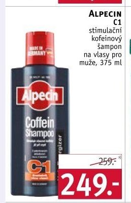 Alpecin C1 stimulační kofeinový šampon na vlasy pro muže, 375 ml