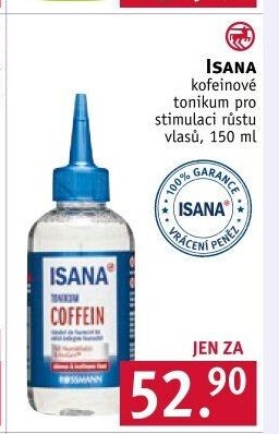 Isana kofeinové tonikum pro stimulaci růstu vlasů, 150 ml