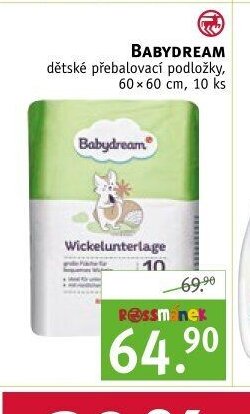 Babydream dětské přebalovací podložky