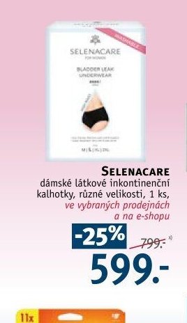 SELENACARE dámské látkové inkontinenční kalhotky