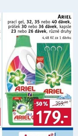 Ariel prací gel, prášek nebo kapsle