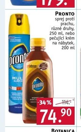 Pronto sprej proti prachu nebo pečující krém