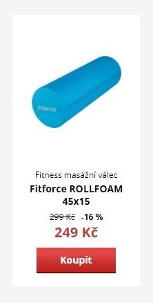 Fitness masážní válec Fitforce ROLLFOAM 45x15
