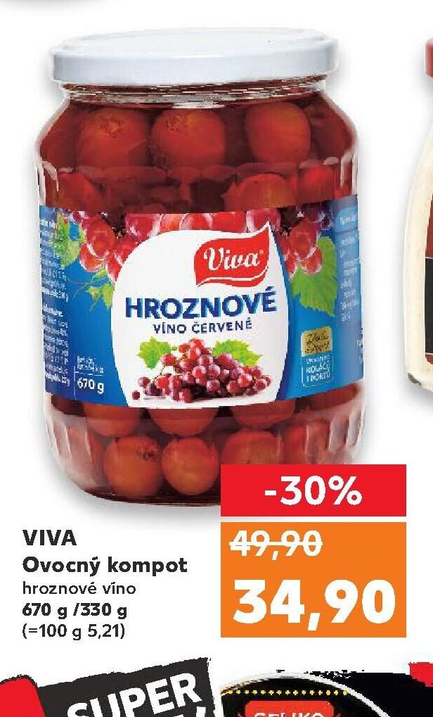 Viva Ovocný kompot hroznové víno
