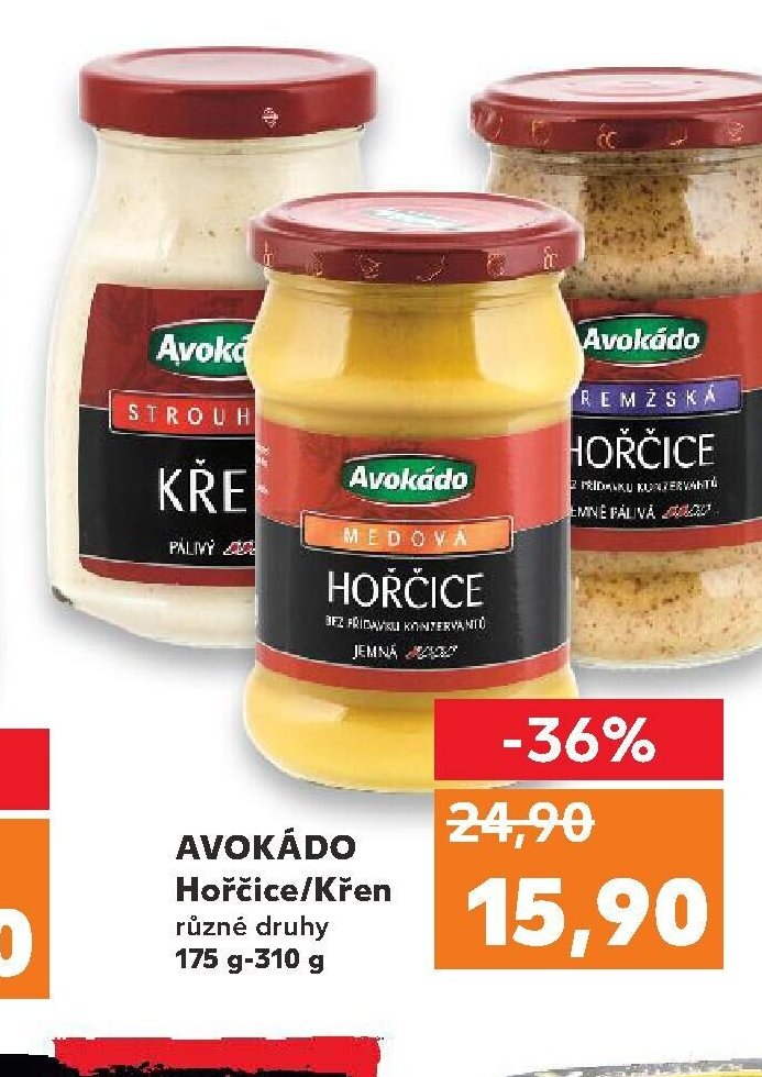 Avokádo Hořčice/Křen různé druhy