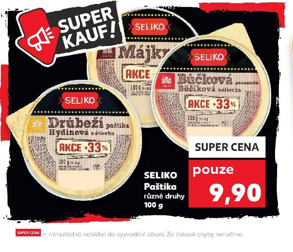 Seliko Paštika různé druhy