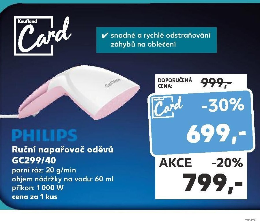 Philips Ruční napařovač oděvů GC299/40