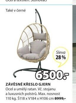 ZÁVĚSNÉ KŘESLO GJERN