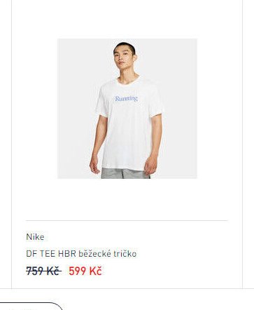 Nike DF TEE HBR běžecké tričko