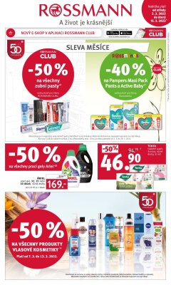 aktuální leták ROSSMANN drogerie 2.3.2022-15.3.2022