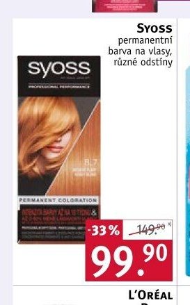 SYOSS permanentní barva na vlasy