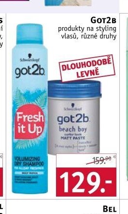 GOT2B produkty na styling vlasů