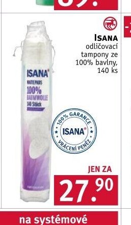 ISANA odličovací tampony 140 ks