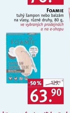 Foamie tuhý šampon nebo balzám na vlasy