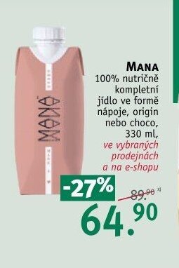 MANA 100% nutričně kompletní jídlo