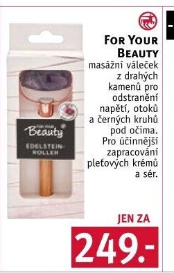FOR YOUR BEAUTY masážní váleček z drahých kamenů