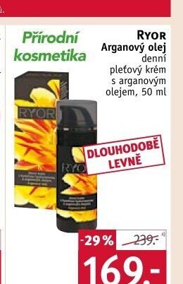 Ryor Arganový olej denní pleťový krém