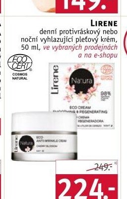 Lirene denní protivráskový nebo noční vyhlazující pleťový krém