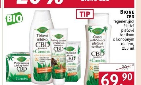 Bione CBD regenerující čisticí pleťové tonikum